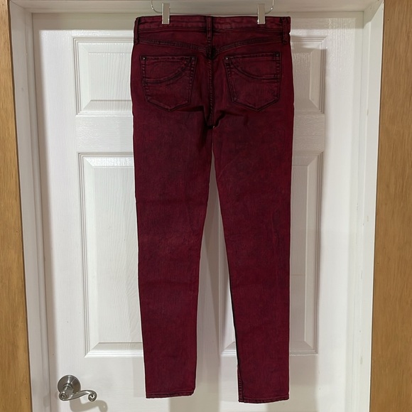 Corpus Red Acid Wash Super Skinny Jeans 29 Made in USA NWT Ron Herman Denim - Picture 3 of 13